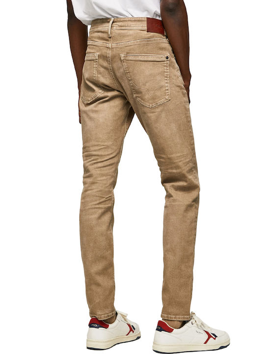 Pepe Jeans Stanley Pantaloni de Bărbați din Jean Camel