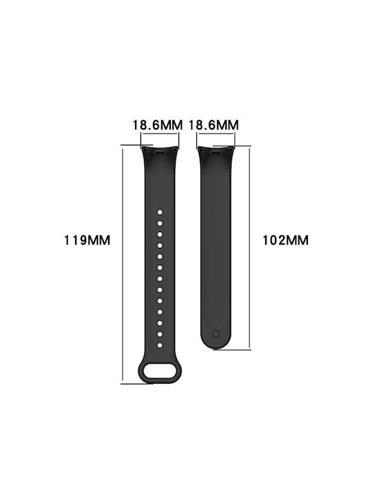 Techsuit Watchband W014 Λουράκι Σιλικόνης με Pin Ροζ (Xiaomi Mi Band 8 / 8 NFC / 9 / 9 NFC)