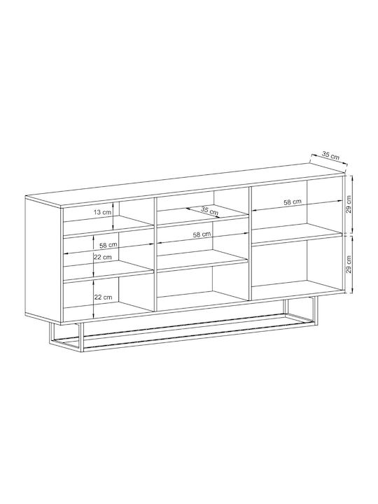 Sideboard Wooden 21113-ENJ-B-Graphite 180x37x82cm