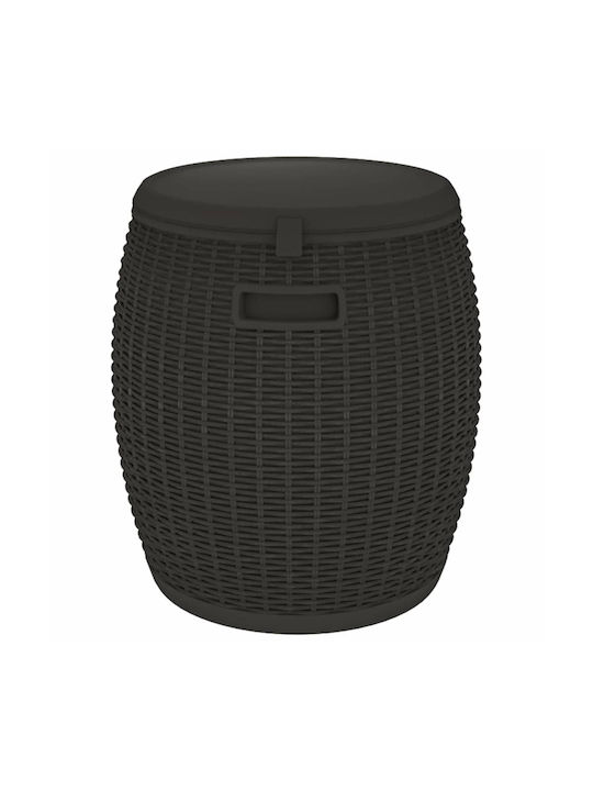 Stool Outdoor Black 42.5x42.5x44cm