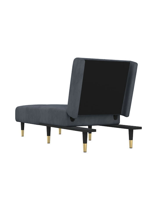 Modern Recliner Samt Gray L155xW55xH33cm