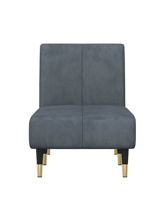 Modern Recliner Samt Gray L155xW55xH33cm