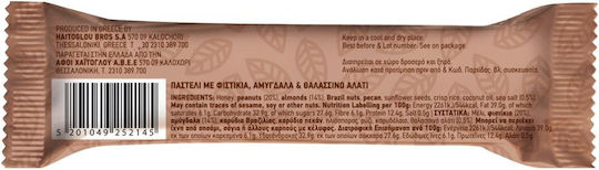 Αφοι Χαΐτογλου Παστέλι Αμύγδαλο, Φιστίκι & Αλάτι Χωρίς Ζάχαρη 40gr