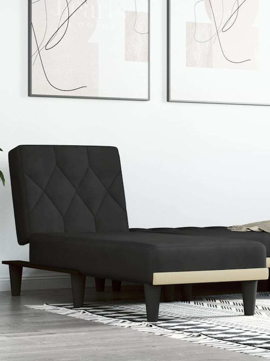 Modern Recliner Catifea Negru L155xW55xH33buc
