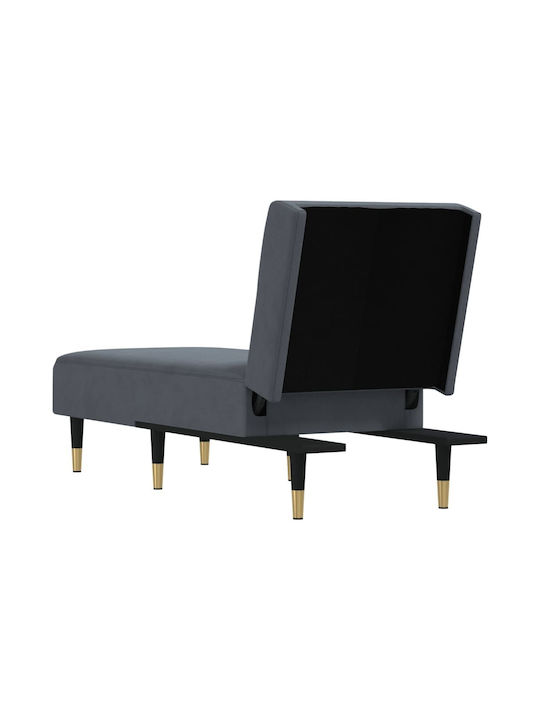 Modern Recliner Samt Gray L155xW55xH33cm