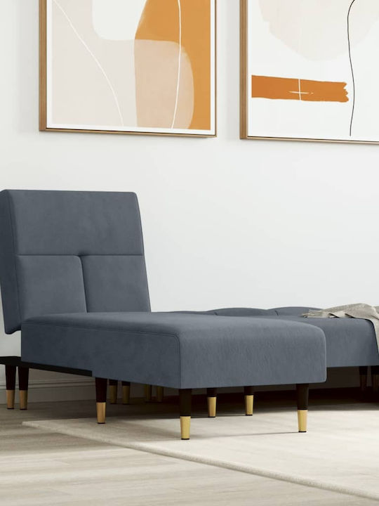 Modern Recliner Samt Gray L155xW55xH33cm