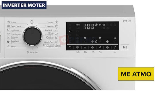 Beko Πλυντήριο Ρούχων 9kg με Τεχνολογία Ατμού 1400 Στροφών B5WFU79418WB