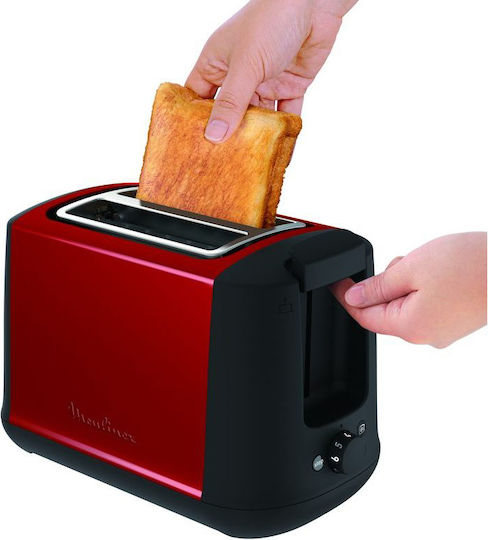 Moulinex Subito Φρυγανιέρα 2 Θέσεων 850W Κόκκινη