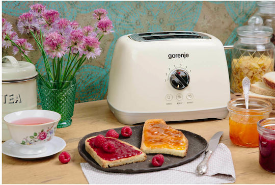 Gorenje T900RL 728259 Toaster 2 Slots 1000W Beige