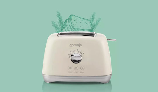 Gorenje T900RL 728259 Toaster 2 Slots 1000W Beige