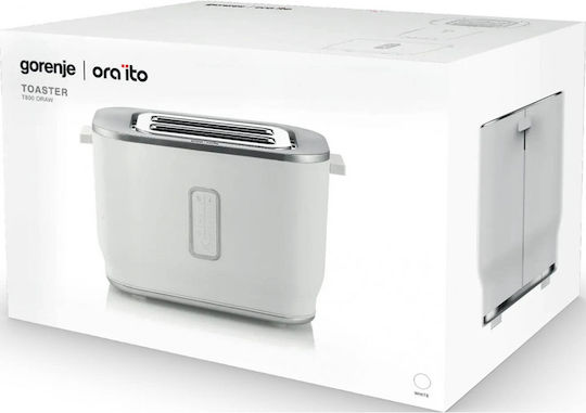 Gorenje Oraito T800ORAW 731080 Prăjitor de pâine 2 sloturi 600W Alb