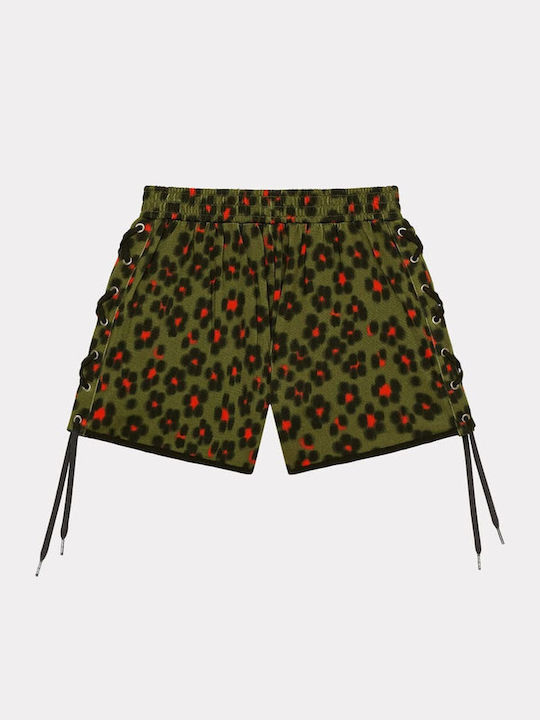Hana Leopard Women's Khaki Shorts