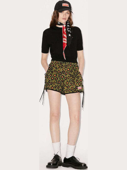 Hana Leopard Women's Khaki Shorts