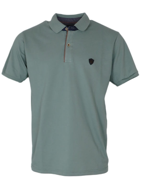 Everbest Men's Short Sleeve Blouse Polo Green