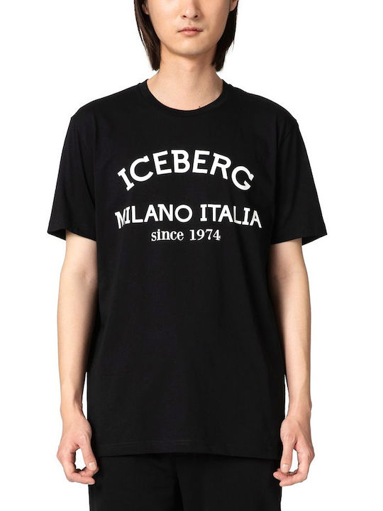 Iceberg T-shirt Bărbătesc cu Mânecă Scurtă Alb