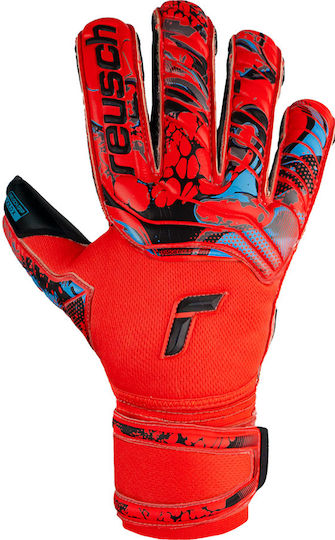 Reusch Attrakt Gold X Evolution Cut Finger Support Torwarthandschuhe Erwachsene Rot