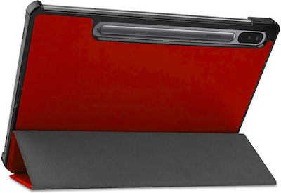 Techsuit FoldPro Flip Cover Piele artificială Roșu (Galaxy Tab S7 FE 5G 12.4 - Galaxy Tab S7 FE 5G 12.4) KF236441