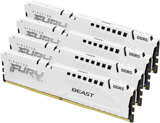 Kingston Fury Beast 128GB DDR5 RAM с 4 модула (4x32GB) и Скорост 5600 за Настолен Компютър