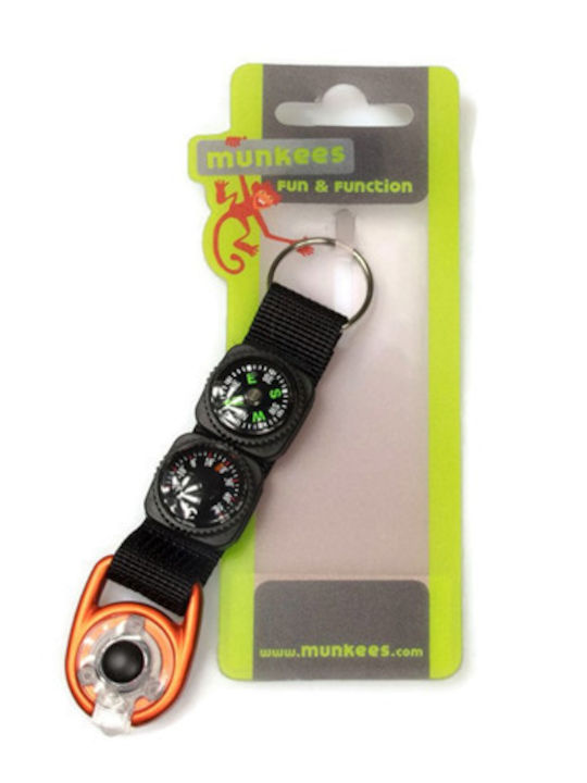 Munkees Keychain with LED Black
