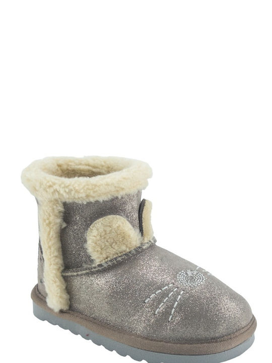 Vulladi Kids Leather Boots Silver