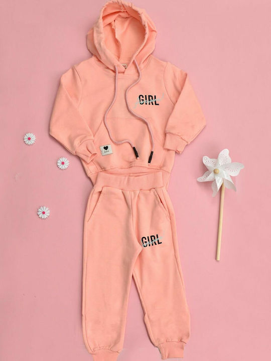 Potre Kids Sweatpants Set Pink 2pcs