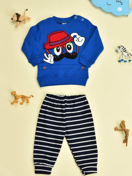 Potre Kids Sweatpants Set Blue 2pcs