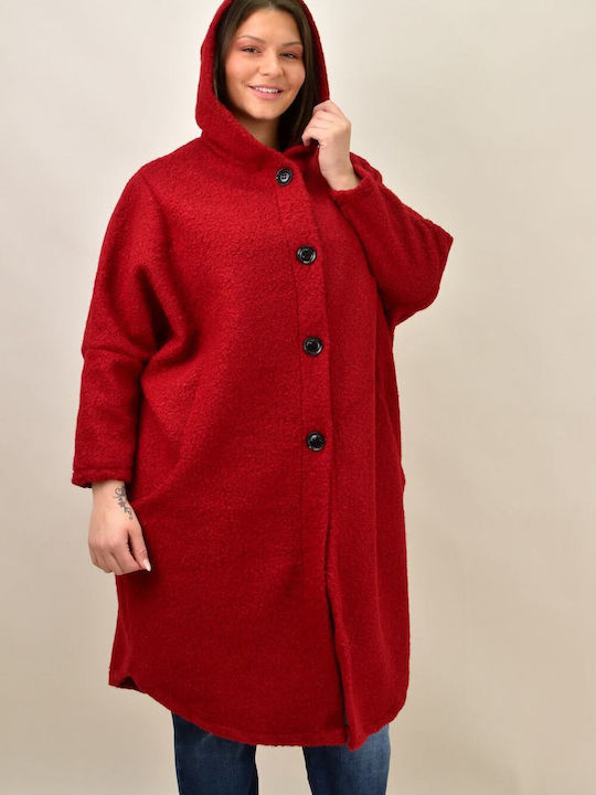 Potre Gelockt Frauen Rot Jacke mit Kapuze