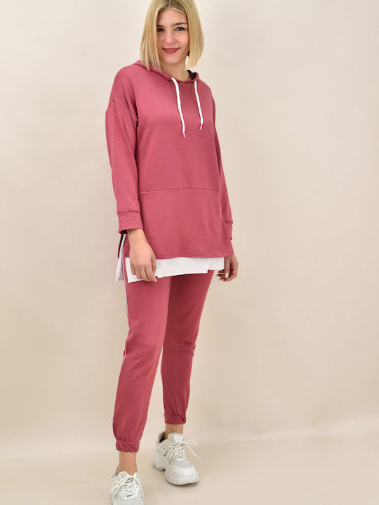 Potre Damen-Sweatpants-Set Rosa