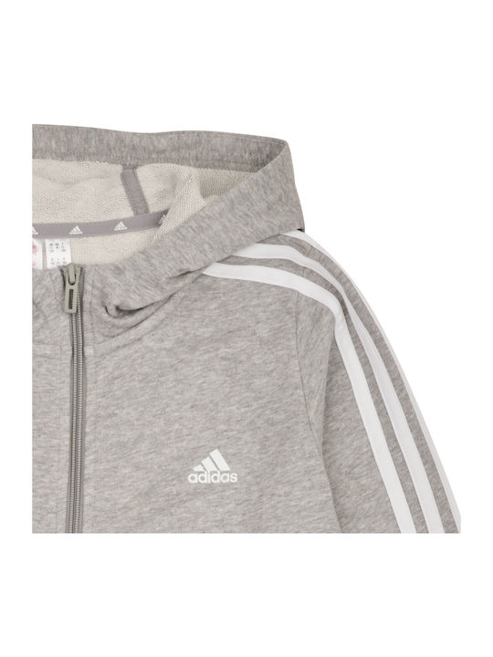 Kids Sweatshirt Cardigan with Hood and Pockets Grey 3S
