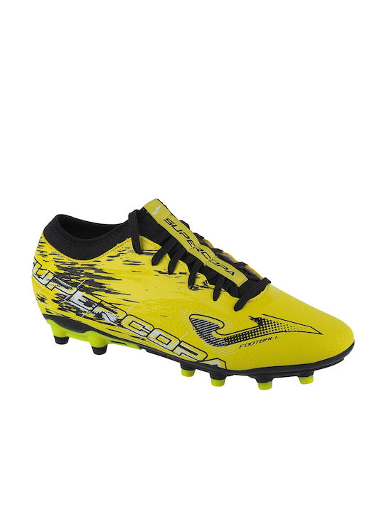 Joma Super Copa 2309 Low Football Shoes FG with Cleats Yellow