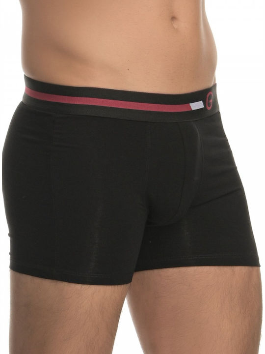 Gent and Muse Men's Boxers Black/Bordeaux 2Pack