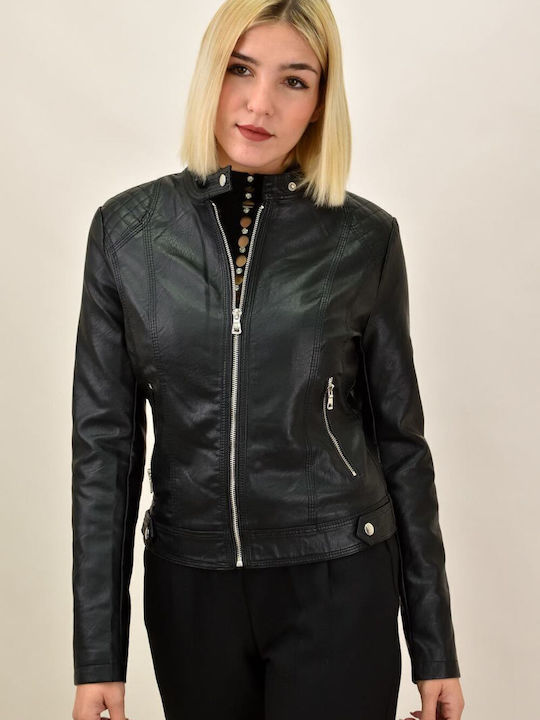 Damen Bikerjacke Schwarz