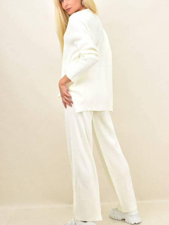 Potre Women's White Set with Trousers