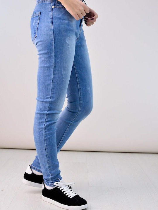 Hoch tailliert Damenjeans in Enger Passform
