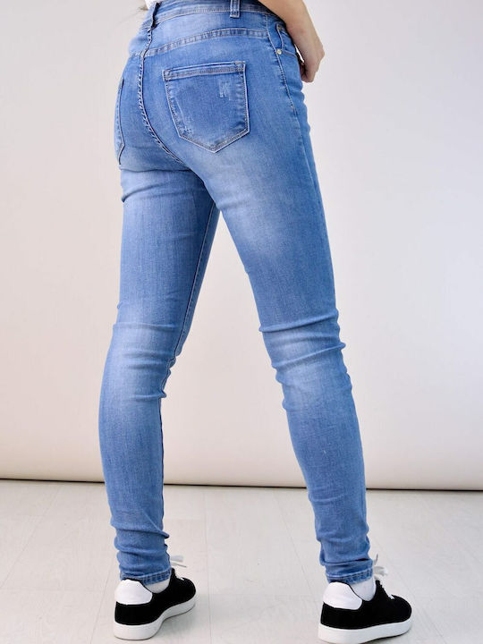 Hoch tailliert Damenjeans in Enger Passform