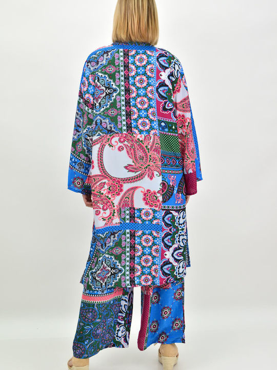 Damen Blau Set mit Hose mit Gummizug