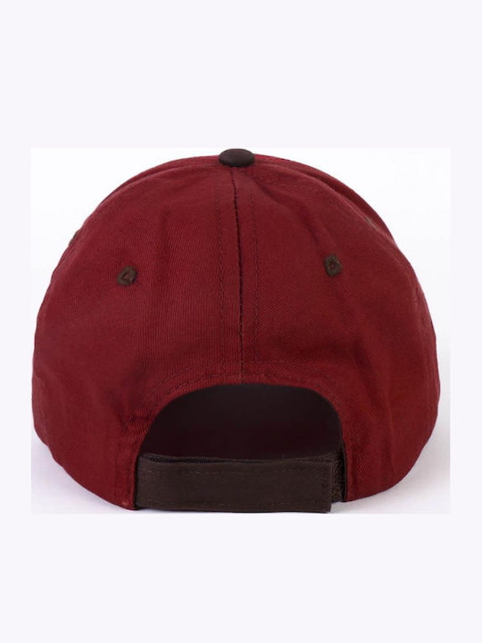 Cerda Kids' Hat Jockey Fabric Burgundy