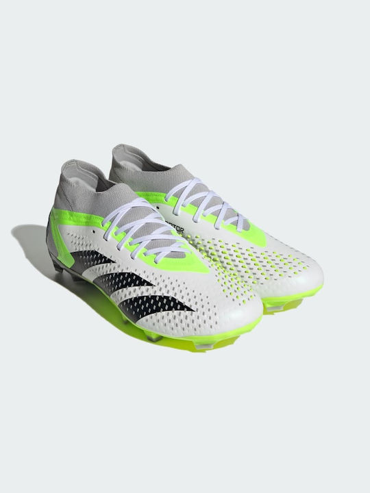 Adidas Predator Accuracy.2 FG Χαμηλά Ποδοσφαιρικά Παπούτσια με Τάπες Cloud White / Core Black / Lucid Lemon