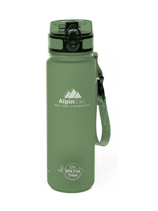 AlpinPro Water Bottle Plastic 500ml Green