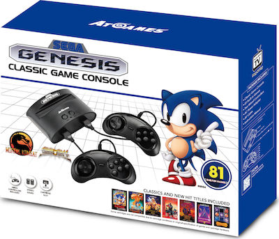 AtGames Sega Mega Drive Arcade Classic 2x Controller (80 Games Included) (Official Bundle)
