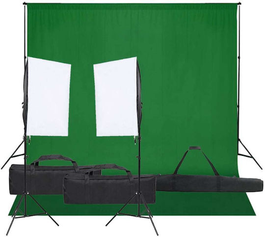 vidaXL Foto- und Videobeleuchtungsset mit 2 Leuchten mit Softbox und Stativ