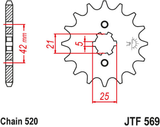 JT Sprockets Front Sprocket for Kawasaki KLX 250