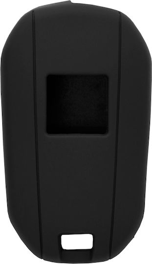 Car Key Cover Case made of with 3 Buttons for Peugeot in Black Color