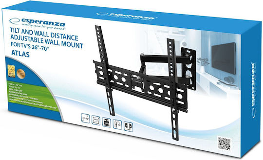 Esperanza Atlas ERW016 Wall TV Mount with Arm up to 70" and 45kg Black