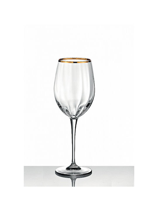 Novaker Glass Champagne made of Crystal in Gold Color Goblet 1pcs