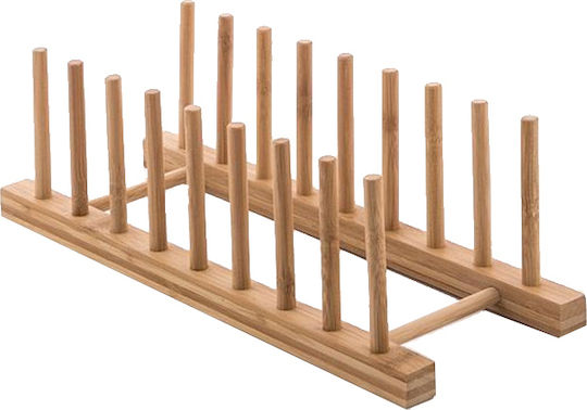 InnovaGoods Excellent Houseware Geschirrabtropfer Spülbeckenablauf Hölzernes Braune 34x12x12.5cm