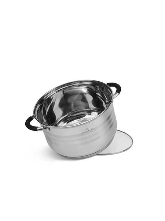 Edenberg Cookware Set Made of Stainless Steel Silver 5 Pieces
