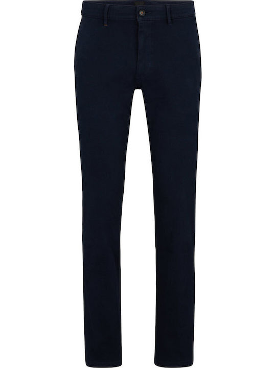 Trousers Chino Elastic in Slim Fit Navy Blue