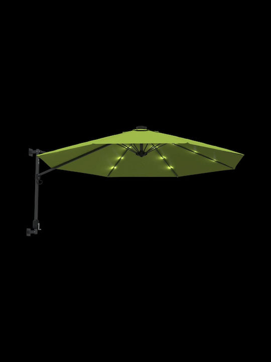 Umbrelă De Perete Rotundă Din Aluminiu Verde Φ2.9m