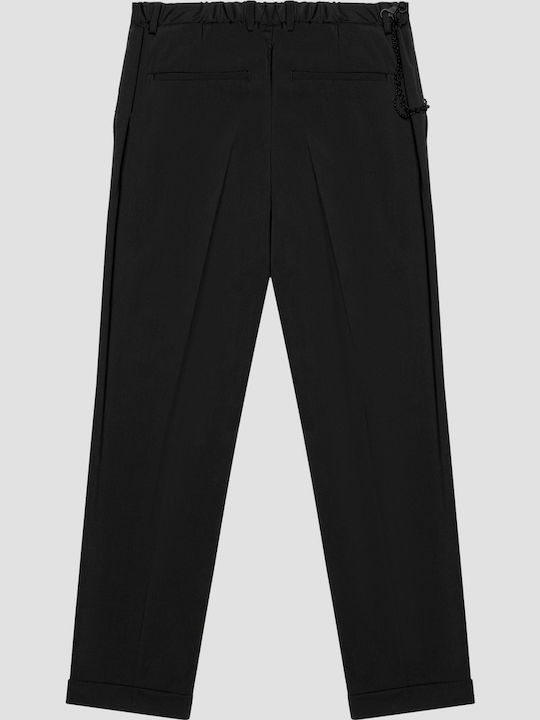 Trousers Elastic in Slim Fit Black